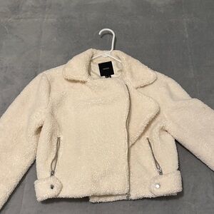 Forever 21 Off-White Fleece Jacket